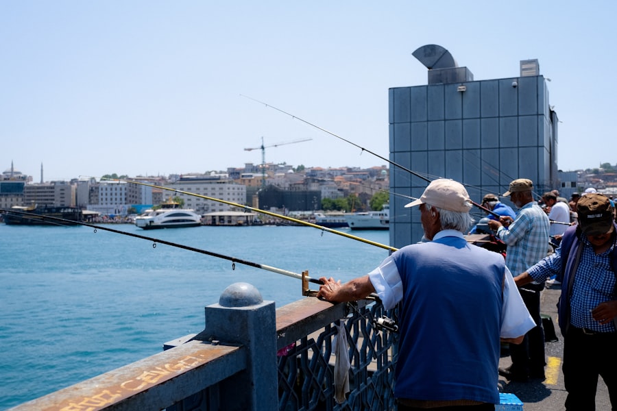 Photo telescopic fishing rods